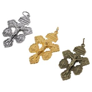 CLKLACEMASK 6 Cái Thánh Giá Công Giáo, Hợp Kim Có Thiết Kế Huy Chương Pardon Crucifix, 1.4 × 2.2 Inch Phần Mân Côi Công Giáo Đa Năng Chất Lượng Cao