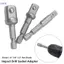 SAIA 3 Cái / bộ Ổ Cắm Bit Adapter, Đầu Vuông Chrome Vanadi Thép Tác Động Khoan Ổ Cắm Adapter, Bền 1 / 4 "3 / 8" 1 / 2 "Hex Shank 50mm Thanh Ổ Cắm Adapter Phụ Kiện Dụng Cụ Điện