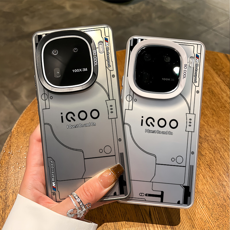 Ốp điện thoại mờ cứng phong cách công nghệ cho iQOO 15 Ultra 15R 13 12 Pro Z10 Z11 Turbo Pro Z9 Neo 11 / 10 / 9 Z9 Turbo Z8 Vỏ iQOO chống sốc