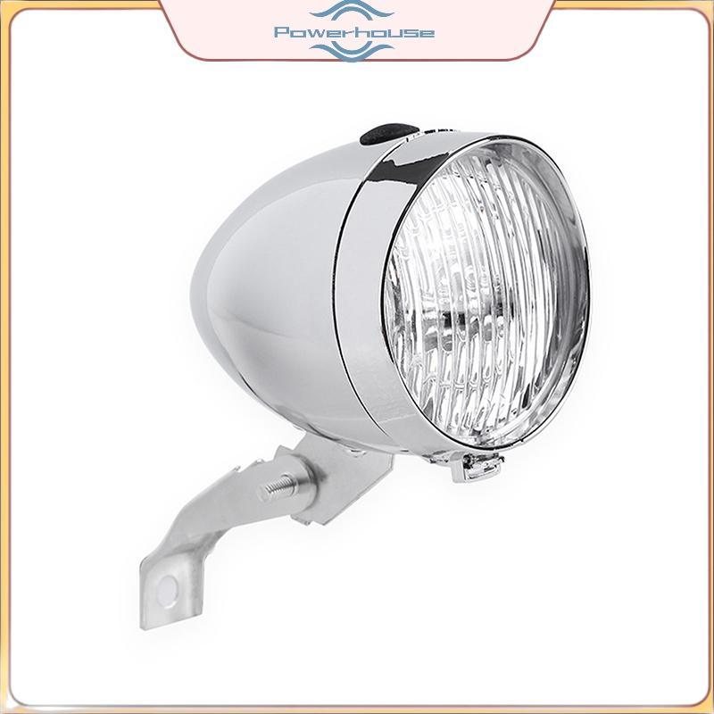 POWER Classical Retro Đèn Pha ABS 3 Đèn LED Xe Đạp Đi Đêm Cảnh Báo An Toàn Đèn Trước Không Pin.