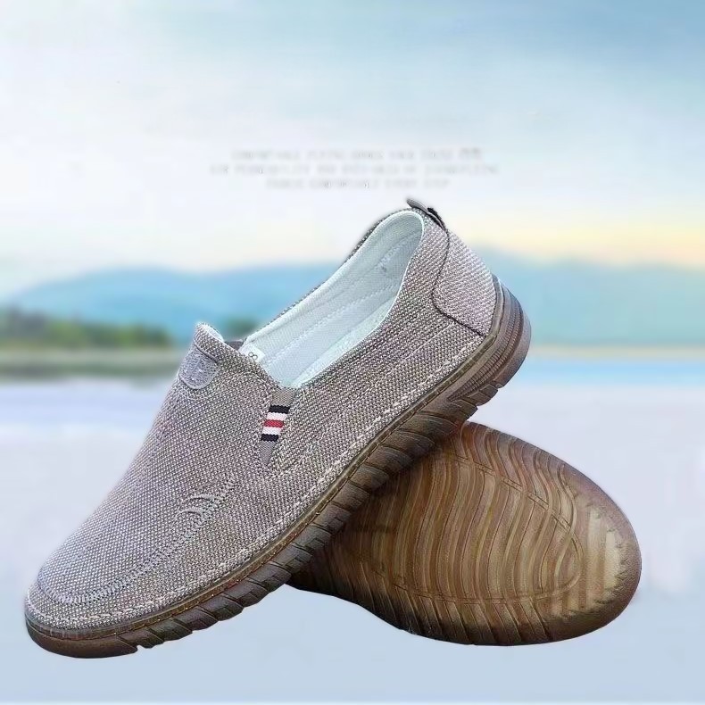 🇻🇳Giày Nam Đế Bằng Vải Thoáng Khí Xỏ Chân Dễ Dàng Phong Cách Tối Giản Nhẹ Chân Hàng Có Sẵn