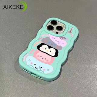 Ốp Điện Thoại Sóng 3D Động Vật Dễ Thương Cho Realme 14X 10 9i 9 8 Pro 7i Global 6i 5s 5i 5 3 3i 2 Pro U1 5G 4G Macaron Matte Ốp Lưng Hoạt Hình Cặp Đôi Màu Trơn Chống Sốc Vỏ Mềm