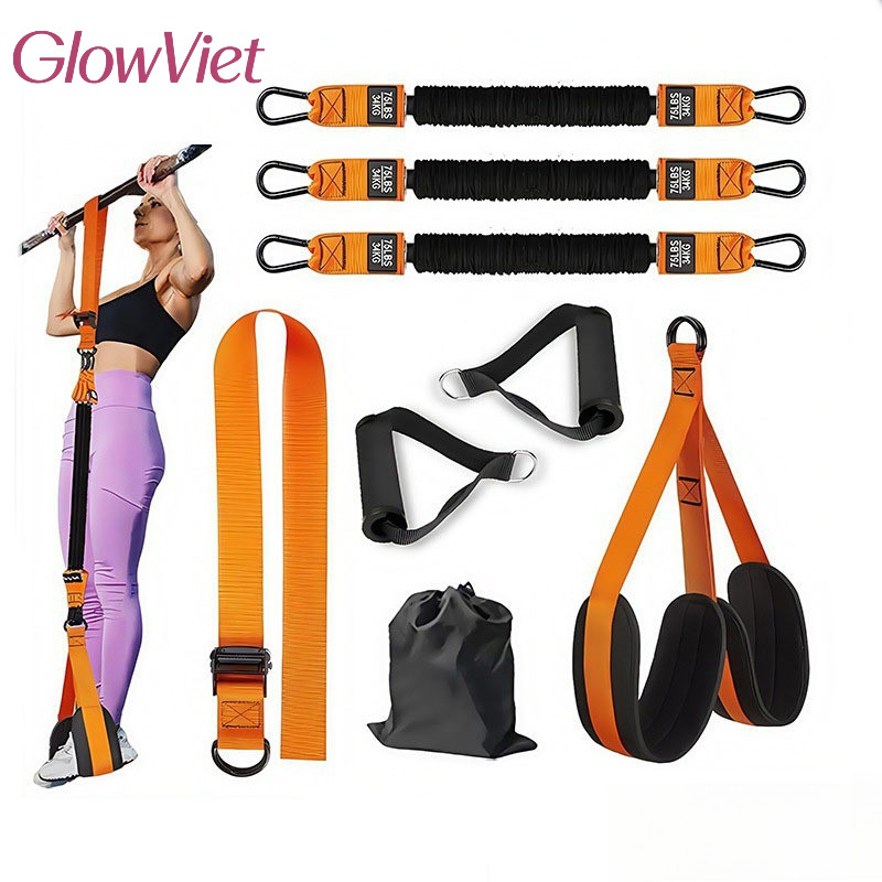 Bộ 3 Dây Kháng Lực 150-225LBS - Hỗ Trợ Kéo Xà, Tập Cơ Tay & Ngực, Cao Su Bền, Cho Tại Nhà & Gym