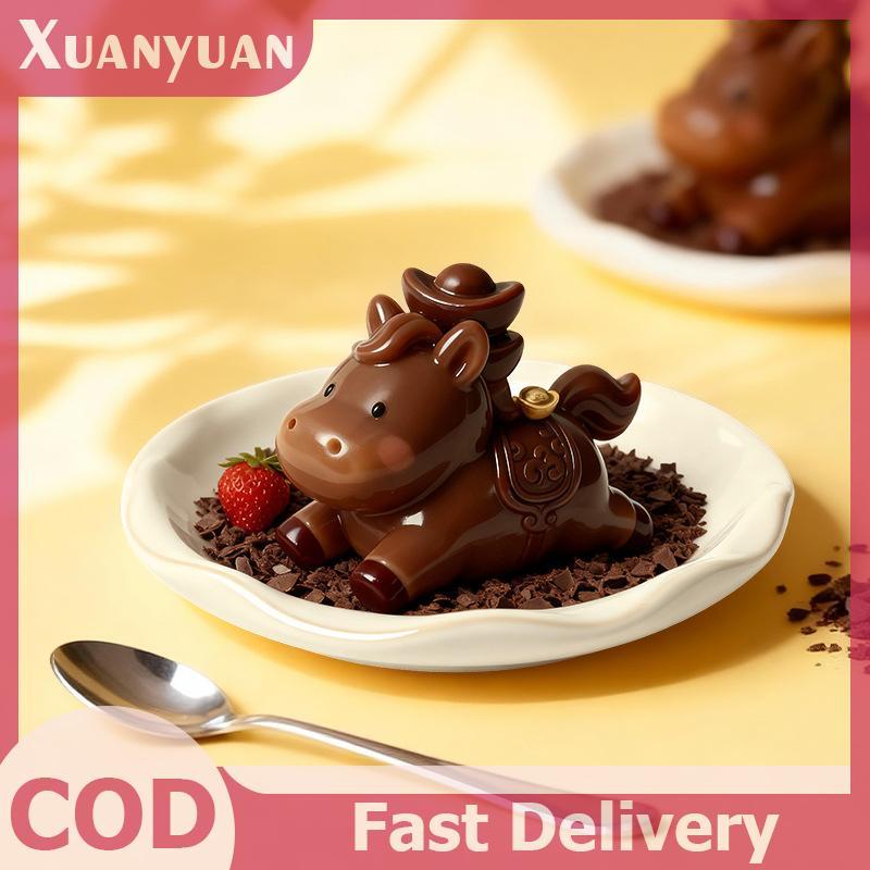 XUAN Silicone Ngựa Mousse Khuôn Ngựa Năm Trung Quốc Cung Hoàng Đạo Sữa Thạch Bánh Món Tráng Miệng Khuôn Nướng Bánh Thực Phẩm Chịu Nhiệt VN