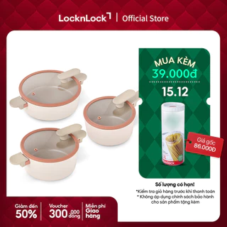 Nồi chống dính Suit Bric LocknLock pot dùng được bếp từ, bếp gas, bếp hồng ngoại và bếp điện