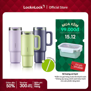 Bình giữ nhiệt LocknLock Balance grip tumbler LHC4397 dung tích 900ml / LHC4398 dung tích 1.2L có quai - 3 màu