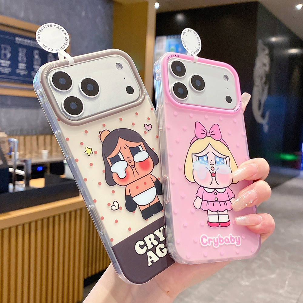 Ốp điện thoại Acrylic Wave Point Girl cho iPhone 17 Pro Max 16 15 14 13 Vỏ bảo vệ chống sốc