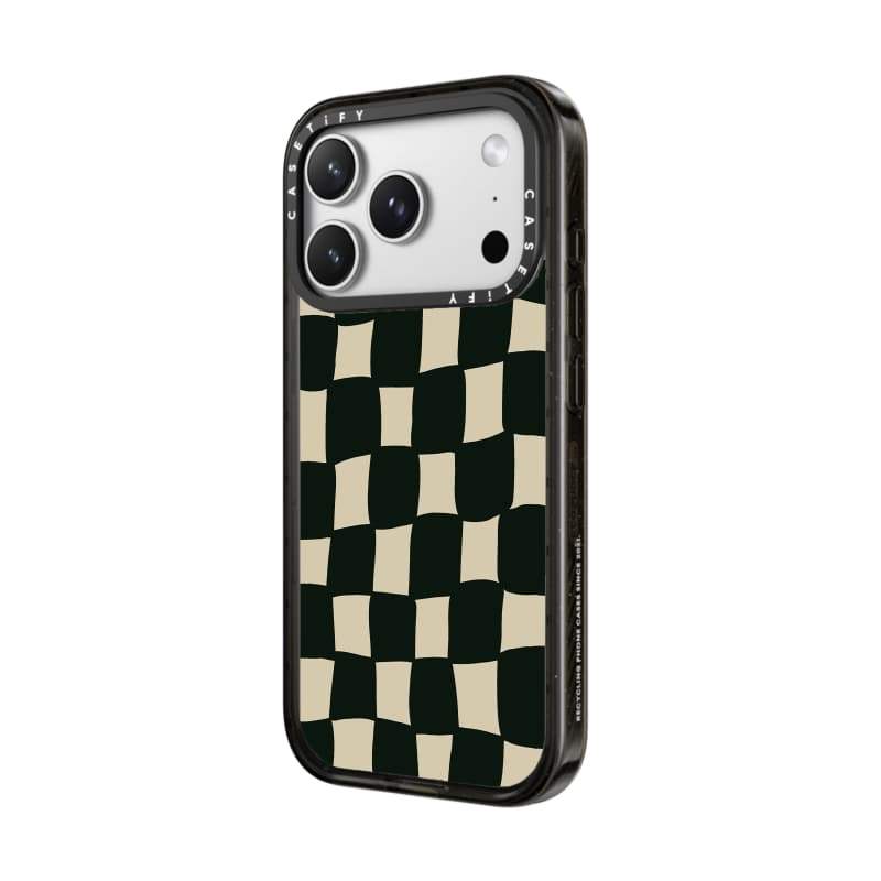 CASECASE X Vỏ Lưới Xoắn Cạnh Đen Trong Suốt Cứng Hút Từ Tính Tác Động Dành Cho Apple IPhone 12 13 14 15 16 17 Pro Max Air Plus Có Hộp