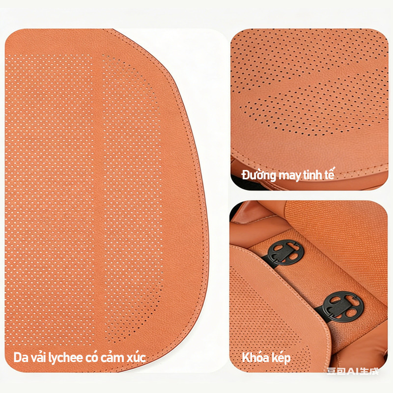 Đệm Ghế Ô Tô Bằng Da PU Cao Cấp - Siêu Mỏng, Thoáng Khí & Chống Trượt, Phù Hợp Nhiều Dòng Xe