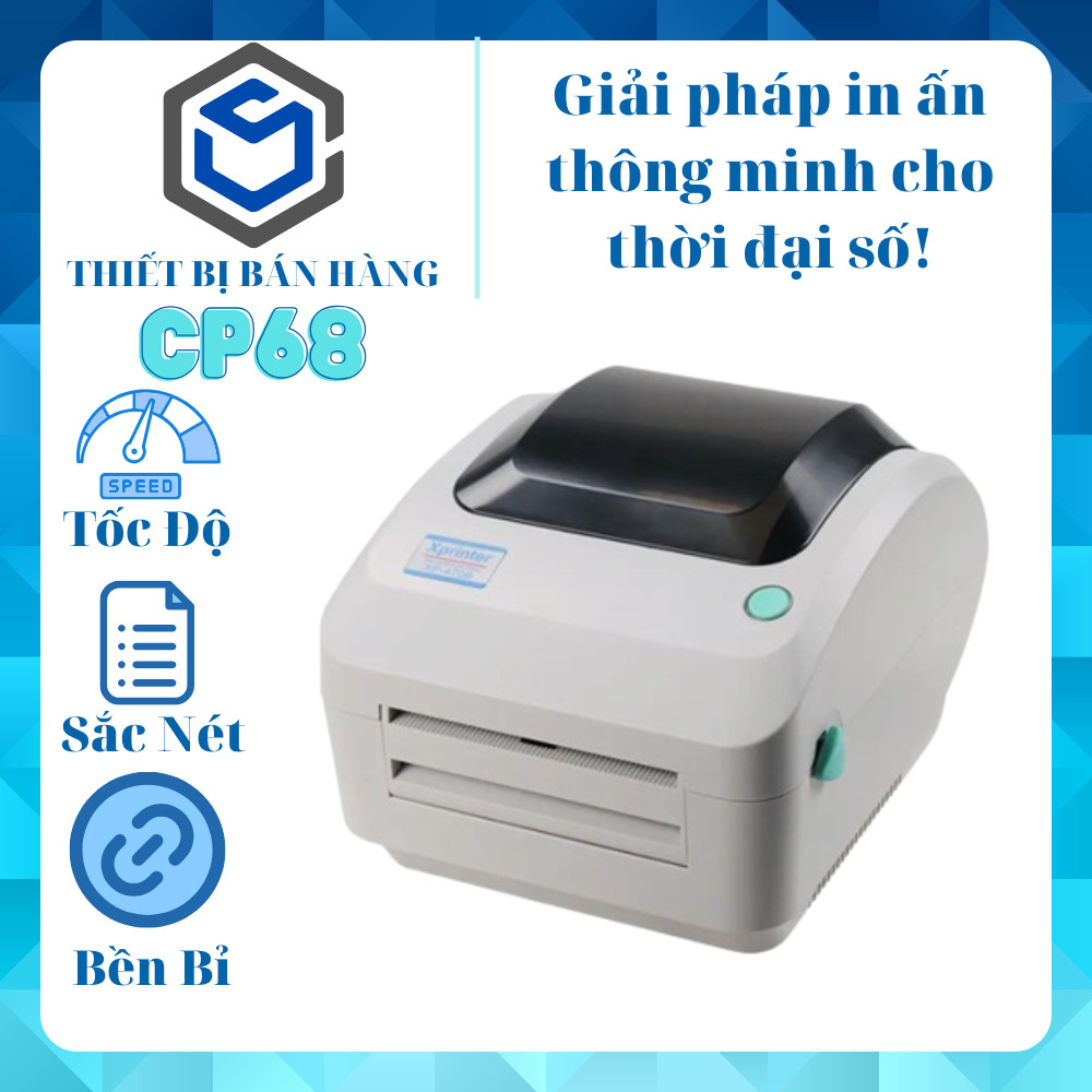 Máy In Nhiệt, Máy In Đơn Hàng, Máy In Tem Mã Vạch, Xprinter 470B - In đơn sàn TMĐT Shopee...., In đơn GHTK, GHN..