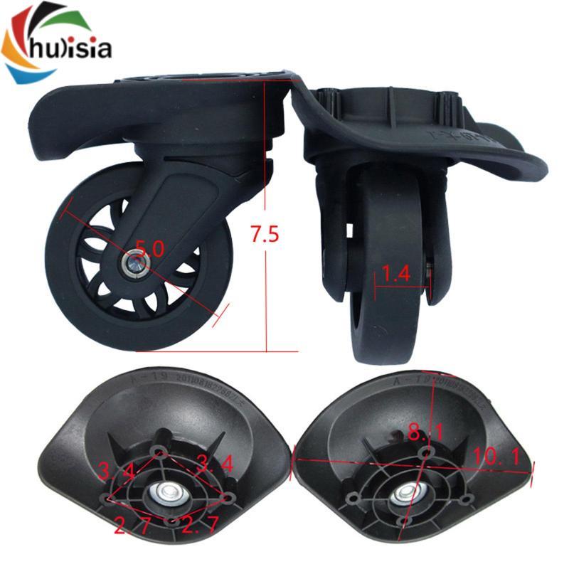 2x Bánh Xe Hành Lý Thay Thế Cho Phụ Kiện Vali Thân Cây Mịn 360 Độ