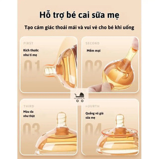 [SUFO] Bình sữa silicon chất lượng cao có bóng trọng lực, thiết kế chống đầy hơi, 150ML / 240ML, 0-3 tuổi
