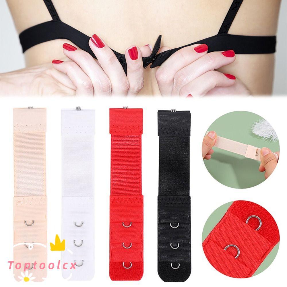 TOPTOOLCX 1 / 8 Chiếc Áo Ngực Mở Rộng Khóa, Phụ Kiện Đồ Lót Nylon Khóa Áo Ngực Mở Rộng, Có Thể Điều Chỉnh Thắt Lưng Khóa 1 Hàng 3 Móc Dây Đeo Móc Mở Rộng Nữ