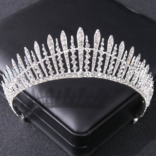 Băng đô vương miện SMILE, Vương miện cô dâu bằng kim cương giả thủ công, Pha lê thời trang Cô dâu Mũ cưới Trang sức tóc cưới