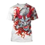 Mới Nhật Bản Samurai Hannya Oni Mặt nạ Rắn 3D In Áo Thun Unisex Tay Ngắn Tee Cho Nam Nữ