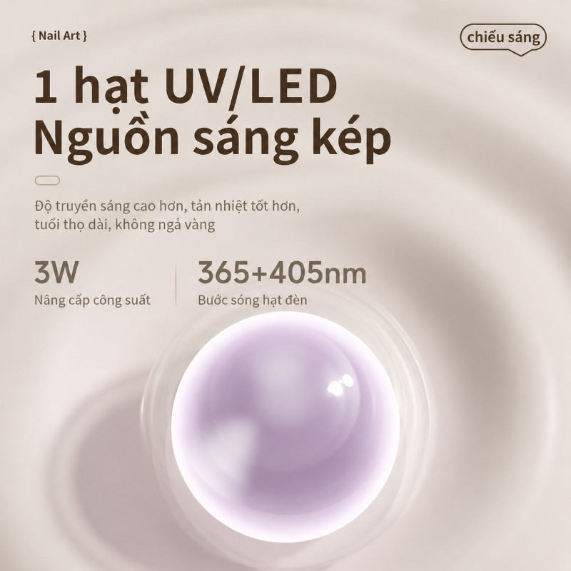 Đèn Hơ Gel Mini 1 Ngón – Tích Điện, Có Màn Hình LED – 2 Chế Độ Hẹn Giờ, Sấy Nhanh – Cầm Tay Di Động, Không Đen Tay