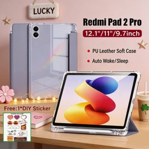 Ốp lưng Redmi Pad 2 Pro 12.1 inch có khe cắm bút Vỏ bảo vệ tự động đánh thức Redmi Pad 2 9.7 inch có mặt sau trong suốt Redmi Pad 2 11 inch