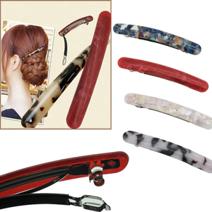 Nhật Bản Hàn Quốc Acetate Tấm Phụ Kiện Tóc Hình Chữ Nhật Tròn Mũ Đơn Giản Mùa Xuân Kẹp Phẳng Kẹp Tóc Nữ Trang Sức V2FN