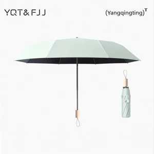 Dù Nữ Ô Chống Nắng Kép Ô Chống Nắng Chống Tia UV Chống Nắng Màu Đen Opaque Keo Che Nắng Retro Thời Trang Đơn Giản
