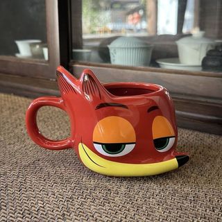 Nick Fox Hình Ba Chiều Cốc Gốm Hoạt Hình Ngoại Vi Sáng Tạo Cá Tính Vẽ Tay Cốc Cà Phê