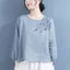 Áo thun Ma Nguyên Nữ Mùa Hè Mới Thời Trang Dáng Rộng Thêu Top Nữ