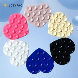 JCSYFAC Silicone Hút Pad Ba Stier Hút Cốc Giá Đỡ Điện Thoại Silicon Cốc Thảm Điện Thoại Thông Minh Treo Tường Đứng Cố Định Cho Kính Gạch Gốm Mới