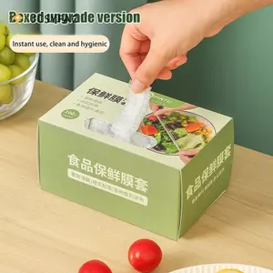JCSYFAC 100 Chiếc Bao Đựng Thực Phẩm Dùng Một Lần Nhựa Tươi Giữ Túi Thực Phẩm Rau Quả Bao Bọc Bát Co Giãn Bảo Quản Nhà Bếp Mới
