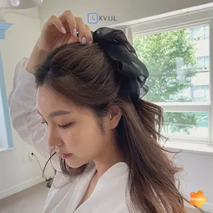 2023 Mới Voan Nơ Chuối Kẹp Tóc Đuôi Ngựa Cao Kẹp Nữ Vintage Dọc Kẹp Móng Vuốt Top Kẹp Mũ Đội Đầu Nữ Mới