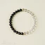 Vòng tay pha lê trắng Obsidian - Handmade Dân tộc Retro - Tùy chọn miếng đệm kích thước 6 / 8 / 10 / 12mm - Vòng tay đính cườm Unisex