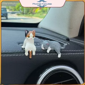 ĐIỆN 1 / 4 Chiếc Trang Trí Ô Tô Ngủ Mèo Búp Bê Kitty Sáng Tạo Tự Động Đồ Trang Trí Đồ Chơi Mèo Micro Phong Cảnh Mô Hình Phụ Kiện Ô Tô Dễ Thương Quà Tặng.