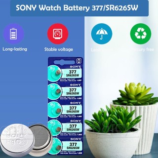 10-50 Chiếc Sony 377 SR626SW SR626 377A AG4 LR66 1.55V Pin Oxit Bạc Cho Đồng Hồ Chìa Khóa Ô Tô SẢN XUẤT TẠI NHẬT BẢN Nút
