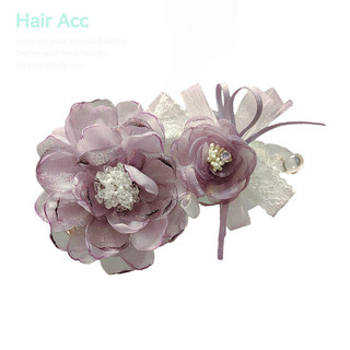 Không Khí Cảm Thấy Bên Ngoài Ánh Sáng Wisteria Series Hoa Lấy Kẹp Chuối Quá Khổ Kẹp Phẳng Đầu Đuôi Ngựa Tóc Kẹp Ngang
