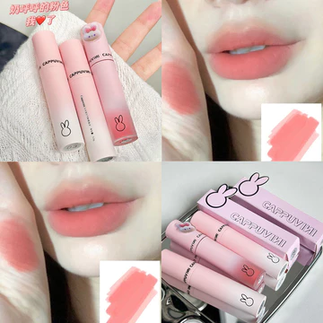 Son bùn nhung lì mềm mịn hiệu ứng sương mờ, Son kem lì thiết kế vỏ Macaron hồng dễ thương siêu tôn da, Lên màu chuẩn không làm khô môi che rãnh môi tốt