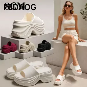 Dép Nữ FEDAOG, Dép Gót Dày Đế 10CM Đế Tăng Chiều Cao, Chống Trơn Trượt Hợp Thời Trang Chống Mùi Bước Cảm Giác EVA Dép Mát Trong Nhà Ngoài Trời