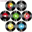 JUNYUE88US 20 Chiếc Vinyl Ghi Trang Trí, Tác Phẩm Nghệ Thuật Retro Ghi Decal Dán Tường, Tường Âm Nhạc Dấu Hiệu Đồ Trang Trí Giấy DIY Hồ Sơ Nhiều Màu Sắc Giấy Giả Dán Phòng Ngủ
