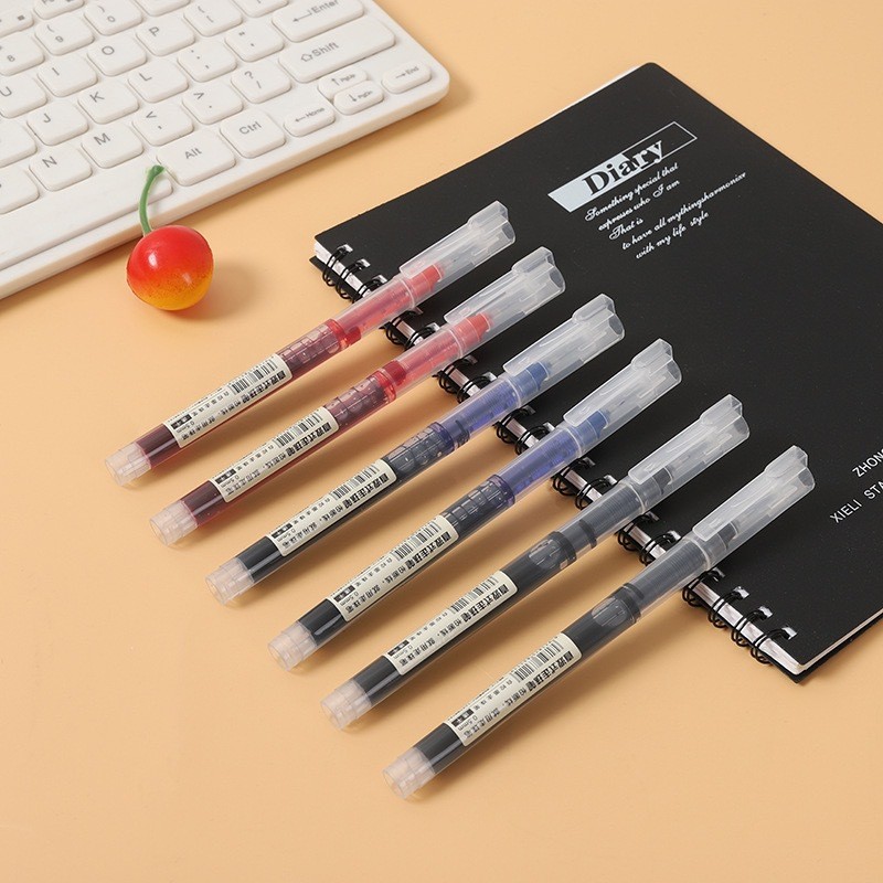 Combo 20 Bút Gel Ngòi Kim 0.5mm Mực Lỏng Khô Nhanh Đen - Bút Bi Nước Dung Lượng Cao Cho Học Sinh Văn Phòng, Không Lem