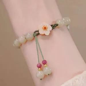 Phong Cách Trung Hoa Mới Hoa Đào Quốc Gia Hợp Thời Trang Vòng Tay Cổ Bộ Bốn Mảnh Cao Cấp Phù Hợp Với Bạn Gái Đơn Giản Quà Tặng Học Sinh 5.20