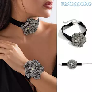 Unstop * Vòng tay chuỗi xương đòn bằng kim cương giả hoa dành cho nữ Vòng đeo tay có thể điều chỉnh thanh lịch