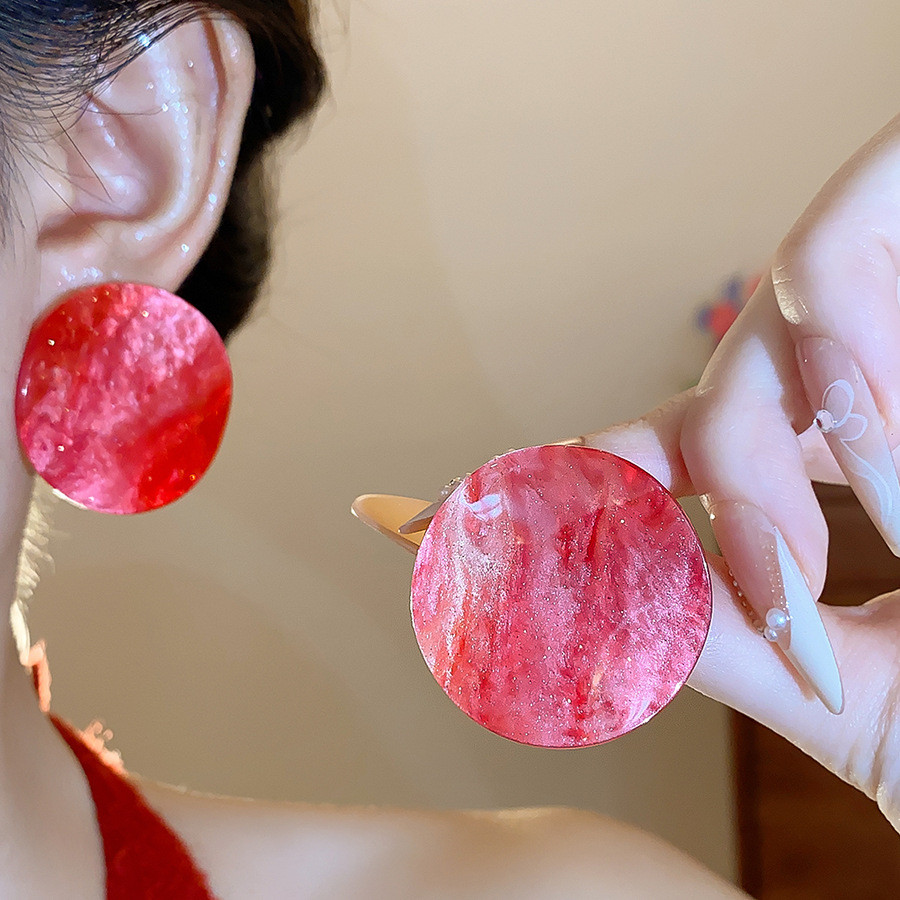 Bông Tai Đinh Tán Tròn Kim Bạc Phong Cách Hồng Kông Cổ Điển, Thích Hợp Cho Nữ