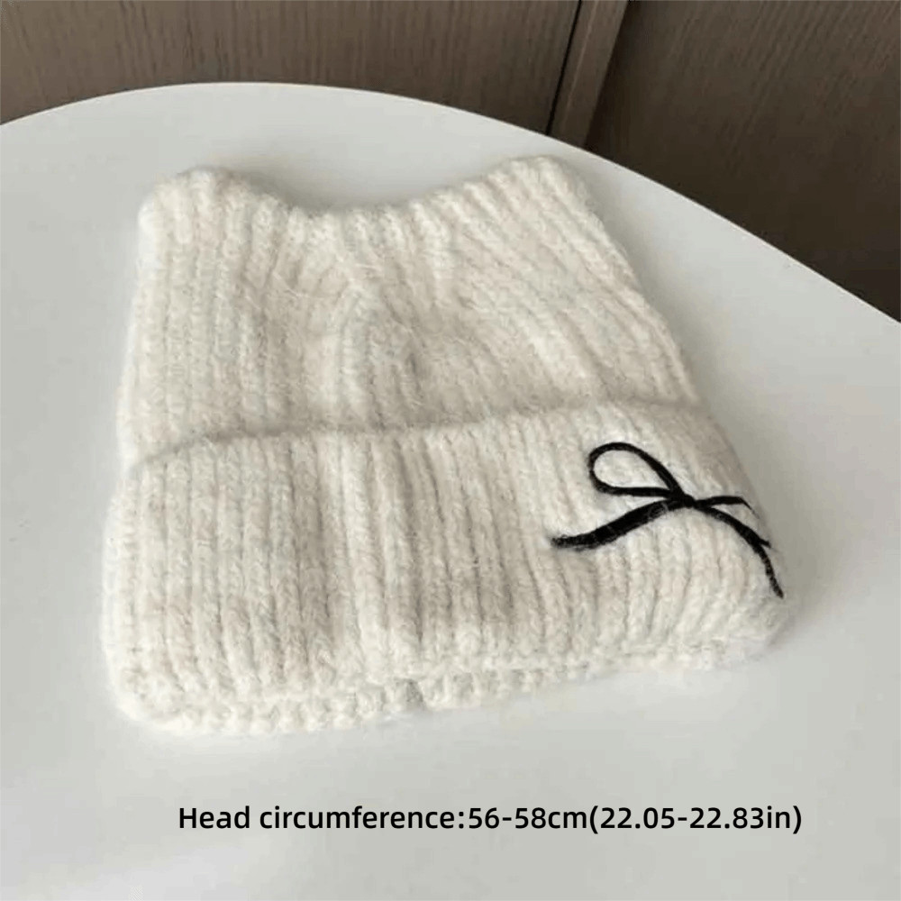 Mũ beanie dệt kim HOBBYIN tai mèo, thời trang mùa đông ấm áp