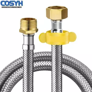 <cosyh>Stainless Steel Shower Hose 2-Pack: Long-lasting G12'' Flexible Connector