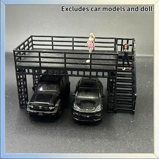 Any2Get5% tắt tỷ lệ 1 / 64 Khung thép Diorama Đế trưng bày Mô hình nền tảng hai tầng Mô hình cảnh nhà để xe ô tô Phụ kiện hiển thị cảnh