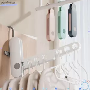 Giá phơi quần áo DAYBREAK, Giá phơi đồ du lịch di động 7 lỗ, Thanh treo móc quần áo khách sạn đa năng có thể gập lại