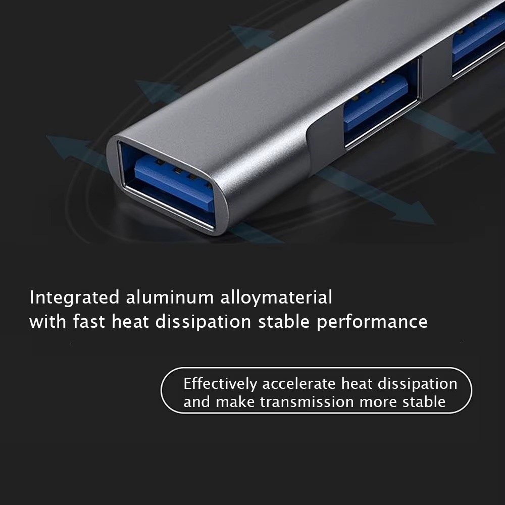 Bộ Chuyển Đổi USB 2 Trong 1 USB 3.0 Docking Ststion HUB 4 Cổng Bộ Chia USB Loại C Adapter Cho MacBook iPad iPhone Laptop Dây Chia