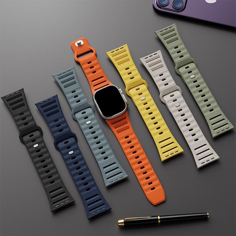 Thay đổi sang Ultra ốp lưng + dây đeo silicon tương thích cho Apple Watch Series11 / 10 46mm 9 8 7 6 se 5 4 45mm 44mm