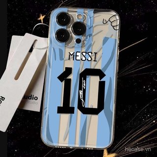 Ốp điện thoại hợp thời trang Bóng đá hợp thời trang Không. 10 sọc Thích hợp cho iPhone 11promax 12pro 13pro 14pro 12 13 14 15 16 pro max 17promax 15promax Ốp lưng trong suốt chống sốc