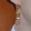 Sang Trọng Champagne Vàng Zircon Tua Rua Dây Tai Nữ Bông Tai Dài Nhẹ Sang Trọng Phù Hợp Với Đá Quý Tai Trang Sức Nữ QIOT