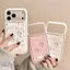 Mèo hồng trái tim Thích hợp iPhone 17p trường hợp điện timhoại 16/1513 dễ timhươhồng 14