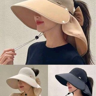 Mũ mùa hè nữ Trùm Đầu Toàn Diện  - Mũ Nón Ngư Dân Chống Nắng Chống Tia UV, Mũ Vành Lớn có thể gập gọn