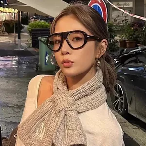 2026 Rùa Màu Cũ Phong Cách Tiền Lớn Khung Gương Trơn Retro Hot Girl Mặt Trơn Có Thể Được Trang Bị Khung Bằng
